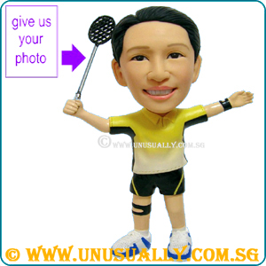 Custom 3D Badminton Player Figurine